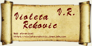 Violeta Reković vizit kartica
